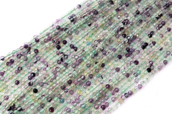 画像2: 連 フローライト マルチカラー カット 3.5mm 品番: 7710 (2)