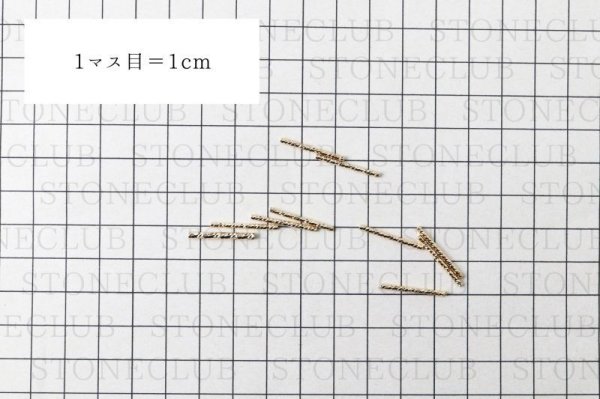 画像3: チューブパーツ ストレート型 カット ゴールド 約2.5cm 10個セット 金属パーツ アクセサリーパーツ 品番: 13211 (3)