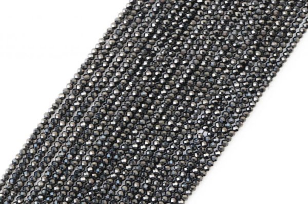 画像2: 連　ブラックスピネル　ソロバンカット　約2.5×3.5〜4mm　成功　目標達成　魔除け　厄除け　潜在能力　品番： 13219 (2)