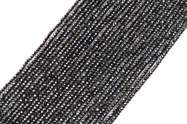 画像2: 連 ブラックスピネル ソロバンカット 約1.5×2mm 成功 目標達成 魔除け 厄除け 潜在能力 品番: 13218 (2)