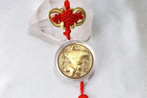 画像2: 【現品限り】縁起メダル 壁掛け 福運の丑 風水 金貨 えんぎ 縁起物 開運 金運 お守り 品番:13261 (2)