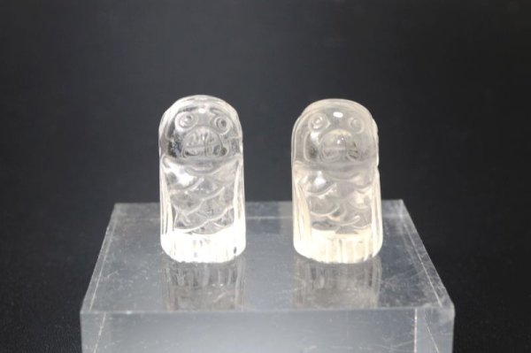 画像2: 置物 彫り物 アマビエ 水晶 クォーツ 妖怪 生物 豊作 疫病 予言 天然石 品番:13289 (2)