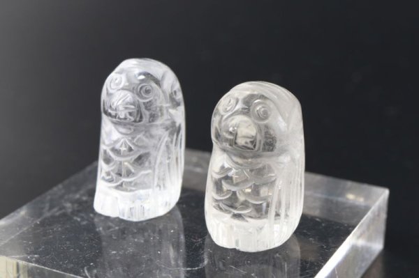 画像3: 置物 彫り物 アマビエ 水晶 クォーツ 妖怪 生物 豊作 疫病 予言 天然石 品番:13289 (3)