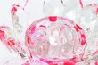 画像3: 【現品限り】クリスタルガラス　蓮花台　お皿　小サイズ　ピンクカラー　風水　置物　彫り物　※割引クーポン・ポイント付与対象外　品番：13306 (3)
