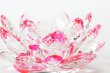 画像2: 【現品限り】クリスタルガラス　蓮花台　お皿　小サイズ　ピンクカラー　風水　置物　彫り物　※割引クーポン・ポイント付与対象外　品番：13306 (2)