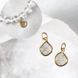 チャーム オパール 18金ゴールド 0.25ct 4×6mm オーストラリア産