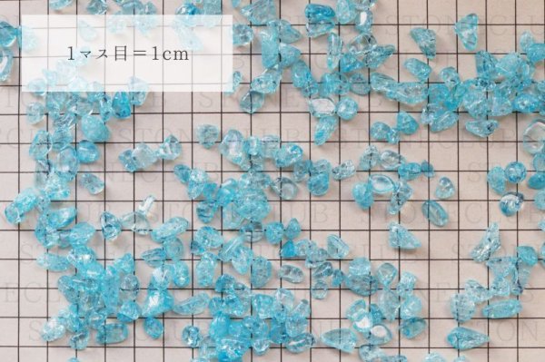 画像4: さざれ 爆裂水晶 クラック水晶 青 ブルー カラー 約1kg 浄化 開運 厄除け 品番:13472 (4)