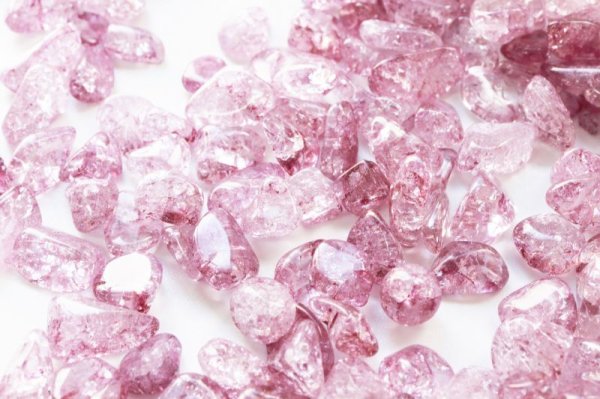 画像2: さざれ 爆裂水晶 クラック水晶 紫 パープル カラー 約1kg 浄化 開運 厄除け 品番:13471 (2)