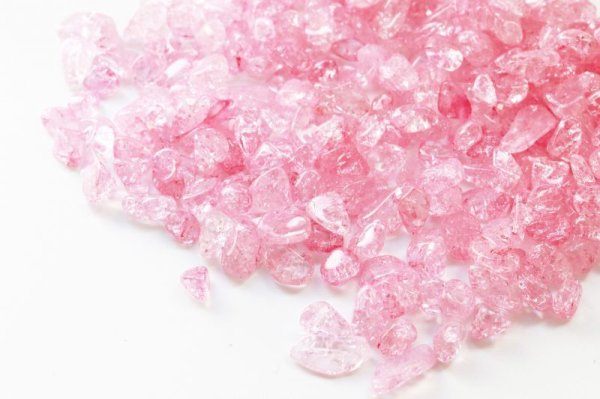 画像3: さざれ 爆裂水晶 クラック水晶 桃 ピンク カラー 約1kg 浄化 開運 厄除け 品番:13470 (3)