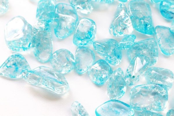 画像2: さざれ 爆裂水晶 クラック水晶 青 ブルー カラー 約1kg 浄化 開運 厄除け 品番:13472 (2)