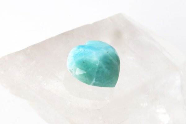 画像3: 一粒売り　ラリマー　ハート型　穴あり　約13.1ct　ドミニカ共和国産　不安をやわらげる　浄化　天然石　品番： 13478 (3)