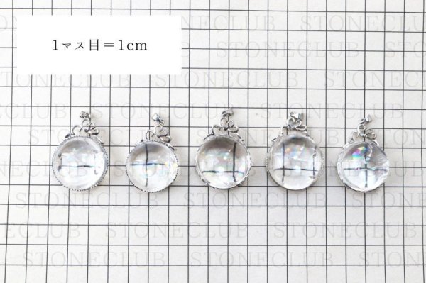 画像5: ペンダントトップ　ティアラ　アイリスクォーツ　虹入り水晶　シルバー　真鍮　アクセサリー　ネックレス　品番：13512 (5)