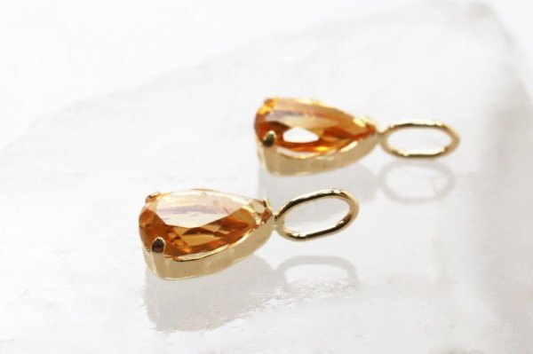 画像3: チャーム シトリン 18金ゴールド 0.35ct 4×6mm ブラジル産 幸運 金運 仕事運 11月誕生石 ペンダントトップ ジュエリー 品番:13564 (3)