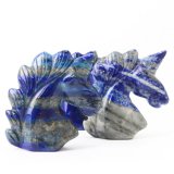 天然石ラピスラズリのユニコーン　置物　彫物NO.091811 天然石ラピスラズリのユニコーン 置物 彫物NO.091811 天然石