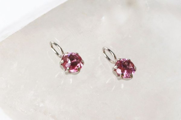 画像4: チャーム ピンクスピネル プラチナ 4mm ミャンマー産 生命エネルギー 成長 改善 ペンダントトップ ジュエリー 品番:13645 (4)