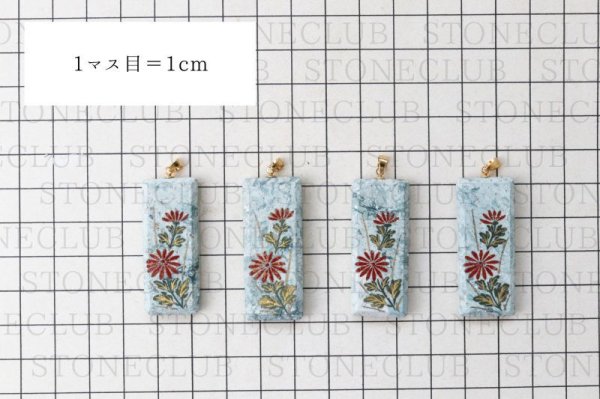 画像5: 【日本銘石×消粉蒔絵】ペンダントトップ 十和田石 小菊 スクエア型 〈秋田県〉 金粉漆蒔絵 金沢金箔 伝統工芸 健康 やすらぎ 品番:13657 (5)