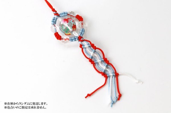 画像5: ストラップ  プリントストーン 水晶 清 さやか 金魚 編み紐 マクラメ編み パワーストーン 品番:13673 (5)
