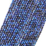 連 着色ブルータイガーアイ(脱色処理有) 丸 14mm 金運 仕事運 魔