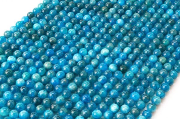 画像2: 連 アパタイト 丸 6mm エネルギー 強化 希望を叶える 天然石 パワーストーン 品番: 13689 (2)