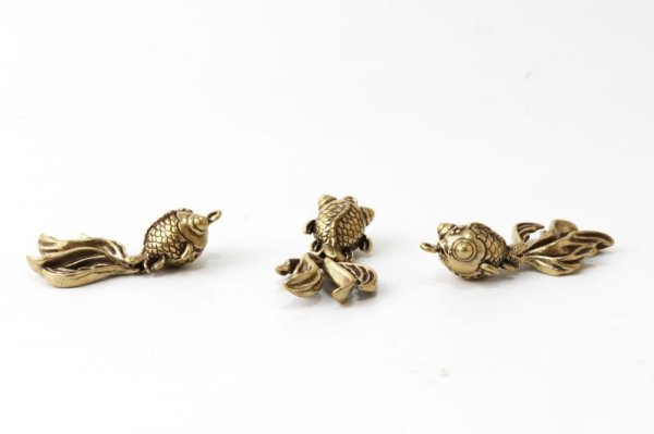 画像5: パーツ 金魚 銅製 風水 財運 パワー 金運アップ 品番:13722 (5)