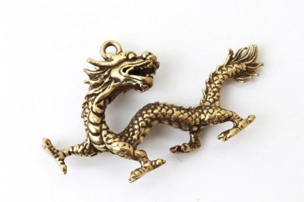 画像3: パーツ 龍 銅製 風水 運気 エネルギー 縁起 家庭円満 出世 品番:13727 (3)