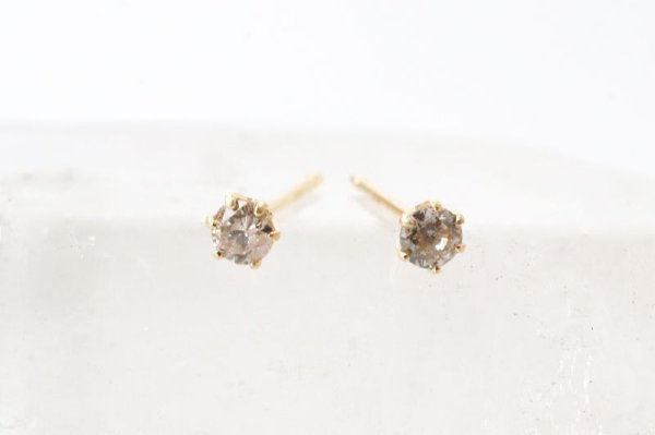画像3: 【現品限り】ピアス バースデー 4月 ダイヤモンド 18金ゴールド ラウンド 2.5mm 誕生石ピアス ジュエリー 品番:13612 (3)