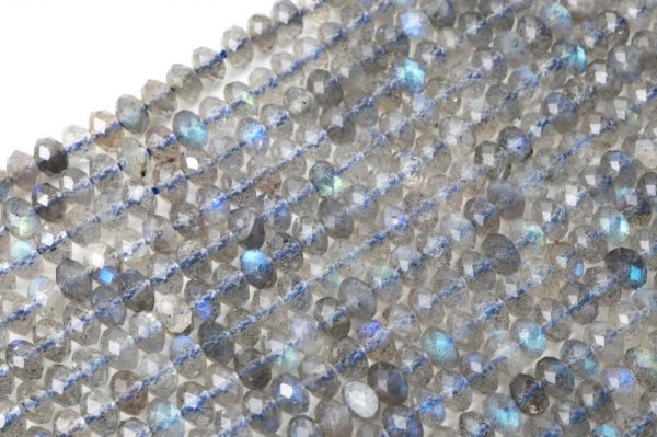 画像3: 連 ラブラドライト ソロバンカット 約3×4mm 自由 夢 ヒーリング 天然石 品番: 6759 (3)