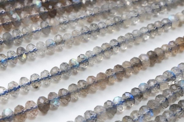 画像4: 連 ラブラドライト ソロバンカット 約3×4mm 自由 夢 ヒーリング 天然石 品番: 6759 (4)