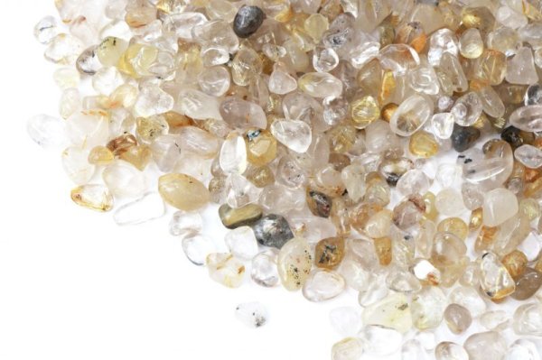 画像2: さざれ ルチルクォーツ 5~7mm 1kg 金運 仕事運 天然石 品番:12968 (2)