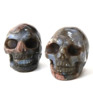 置物 彫り物 スカル 髑髏 ドクロ タイガーアイ 金運 仕事運 お守り