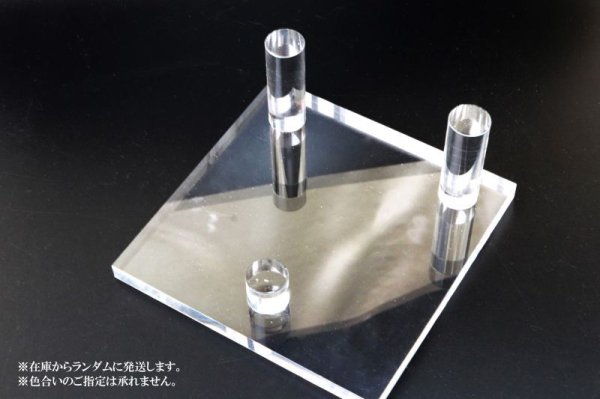 画像2: ディスプレイ 台座 アクリル製 大 約11×11cm 1個 スタンド インテリア 品番: 13800 (2)