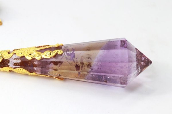画像2: 装飾ペンデュラム　アメトリン　ゴールド　癒し　浄化　パープル　天然石　品番：13857 (2)