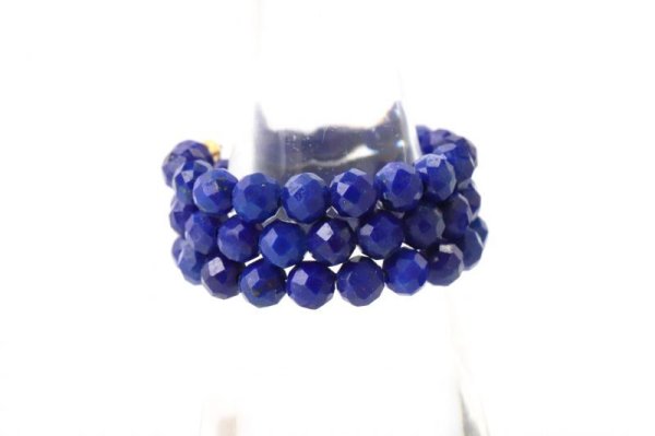 画像2: リング　指輪　バースデー　12月　ラピスラズリ　形状記憶　約3mm　3連　誕生石リング　天然石　ジュエリー　※ポイント対象外　品番： 13909 (2)