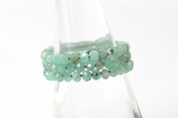 画像2: リング　指輪　バースデー　5月　エメラルド　形状記憶　約2.5mm　3連　誕生石リング　天然石　ジュエリー　品番： 13910 (2)