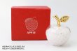 画像4: 置物　幸運のリンゴ　CZ　ホワイト　白　ミニサイズ　ジルコニアストーン　風水　開運　幸福　幸運　金運　運気上昇　幸運のアップル　彫り物　品番： 14038 (4)