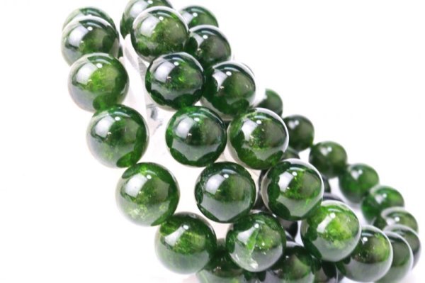 画像3: ブレス　クロムダイオプサイト　丸　約11mm　ロシア産　浄化　鎮静　安定　叡智　リラックス　天然石　品番： 14088 (3)