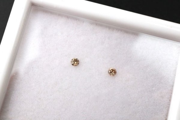 画像2: ルース ダイヤモンド ラウンド 約1.6mm シャンパン カラー アフリカ産 金剛石 愛 美 金運 パーツ 品番: 14203 (2)