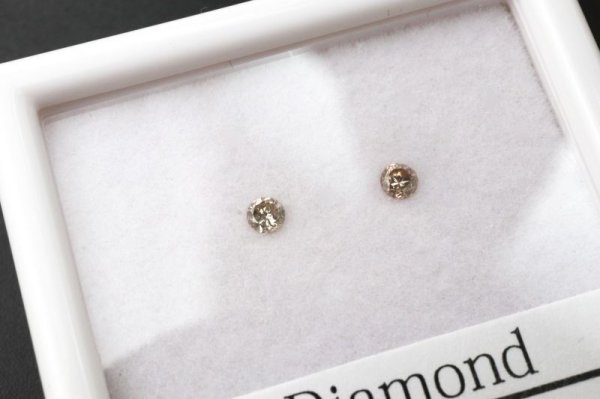 画像2: ルース ダイヤモンド ラウンド 約2.5mm 0.12ct アフリカ産 金剛石 愛 美 金運 パーツ 品番: 14206 (2)