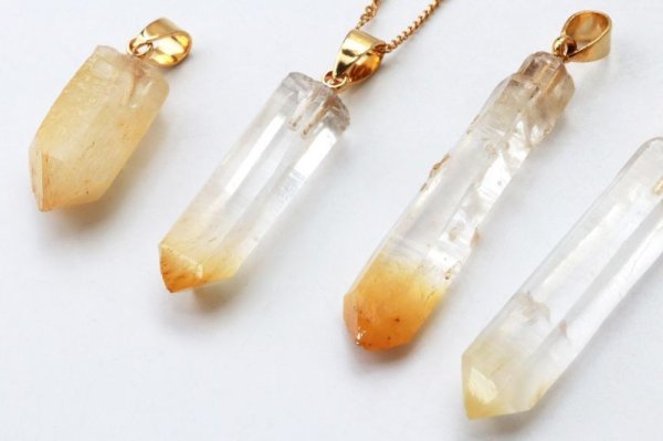 画像4: ペンダントトップ　マンゴークォーツ　ゴールド　GL　癒し　元気　生命力　活性化　天然石　ジュエリー　希少　レア　品番：14262 (4)