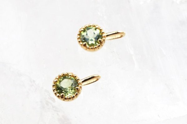 画像2: ペンダントトップ バースデー 8月 ペリドット 18金ゴールド 3mm パキスタン産 天然石 ジュエリー 品番:14286 (2)