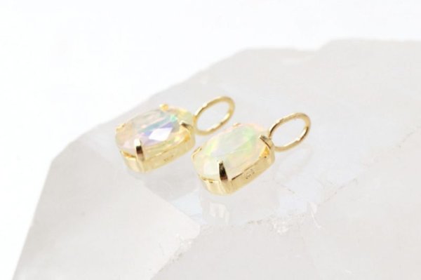 画像2: ペンダントトップ エチオピアオパール 18金ゴールド エチオピア産 幸せ お守り 直観力 チャーム 天然石 品番:14373 (2)