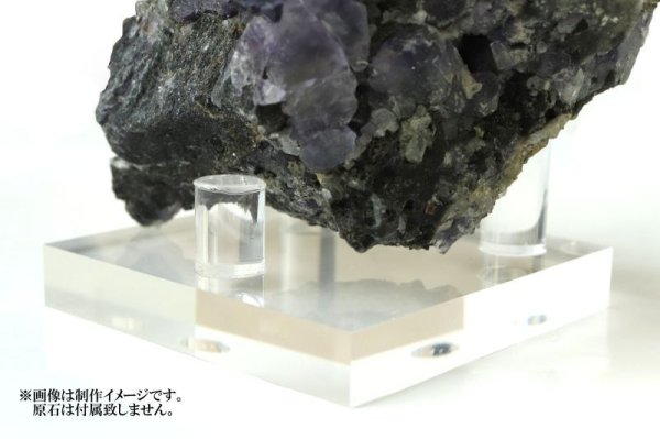 画像3: ディスプレイ 台座 アクリル製 小 約5×5cm 1個 スタンド インテリア 品番: 14457 (3)