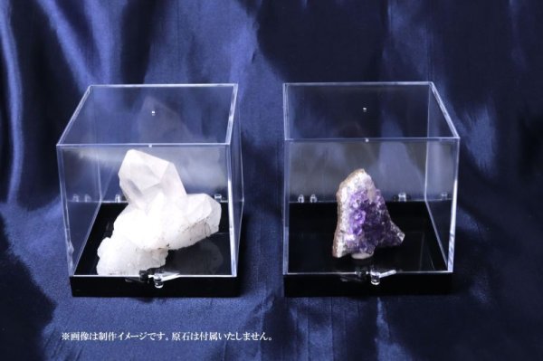 画像4: ディスプレイ 鉱物用クリアケース 約6.5×6.5cm 1個 プラスチック 透明 保管 品番: 14511 (4)