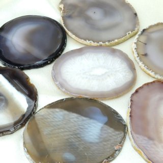 ディスプレイ メノウ コースター アクアブルー 大 めのう 瑪瑙