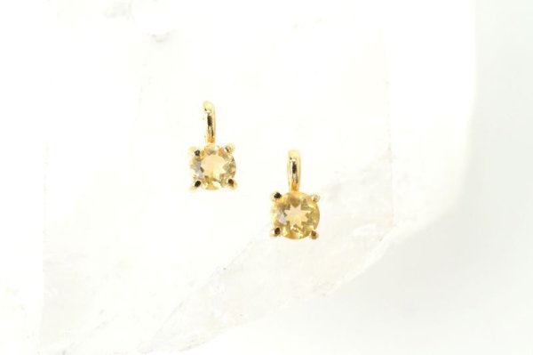 画像2: ペンダントトップ　バースデー　11月　シトリン　約4mm　スクエア枠　ブラジル産　silver925　ゴールド　GD　日本製　チャーム　ジュエリー　天然石　※ポイント対象外　品番：14945 (2)