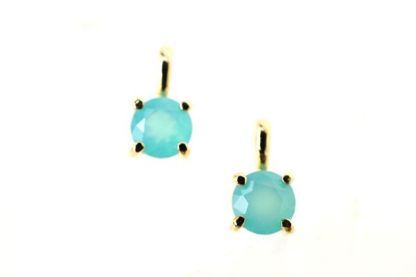 画像2: ペンダントトップ　バースデー　５月　アパタイト　約4mm　スクエア枠　ブラジル産　silver925　ゴールド　GD　日本製　チャーム　ジュエリー　天然石　※ポイント対象外　品番：14941 (2)