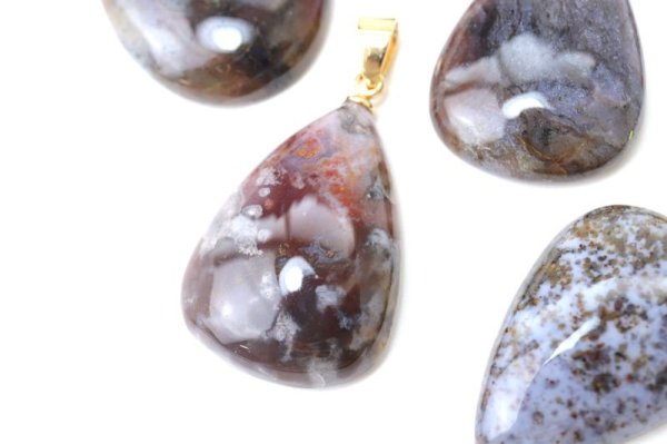 画像2: ペンダントトップ ジャスパー ゴールド GL ブラジル産 自信 リラックス ジュエリー 天然石 品番:14963 (2)