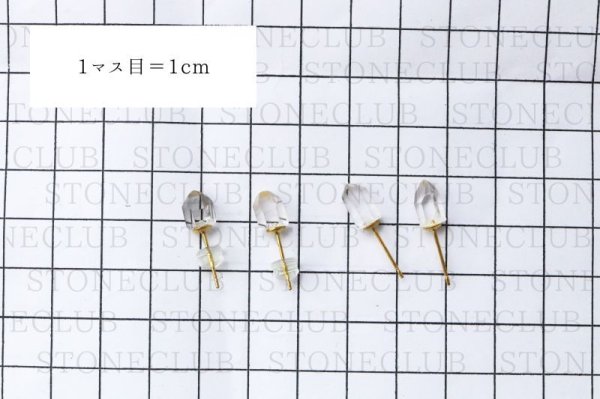 画像6: ピアス チベタンクォーツ 突き刺し型 ゴールド GD チベット産 日本製 浄化 開運 厄除け ジュエリー 天然石 品番: 15121 (6)