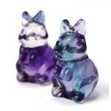 置物 ミニ彫り物 フローライト ロングイ(貫通穴) 1個 風水 金 置物 ミニ彫り物 フローライト ロングイ(貫通穴) 1個 風水 金