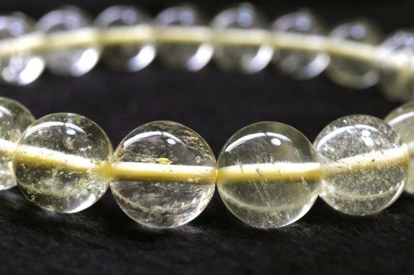 画像3: ブレス リビアングラス 丸 約9.5mmから10mm エジプト産 ポジティブ 直感力 ヒーリング 天然石 品番:15207 (3)